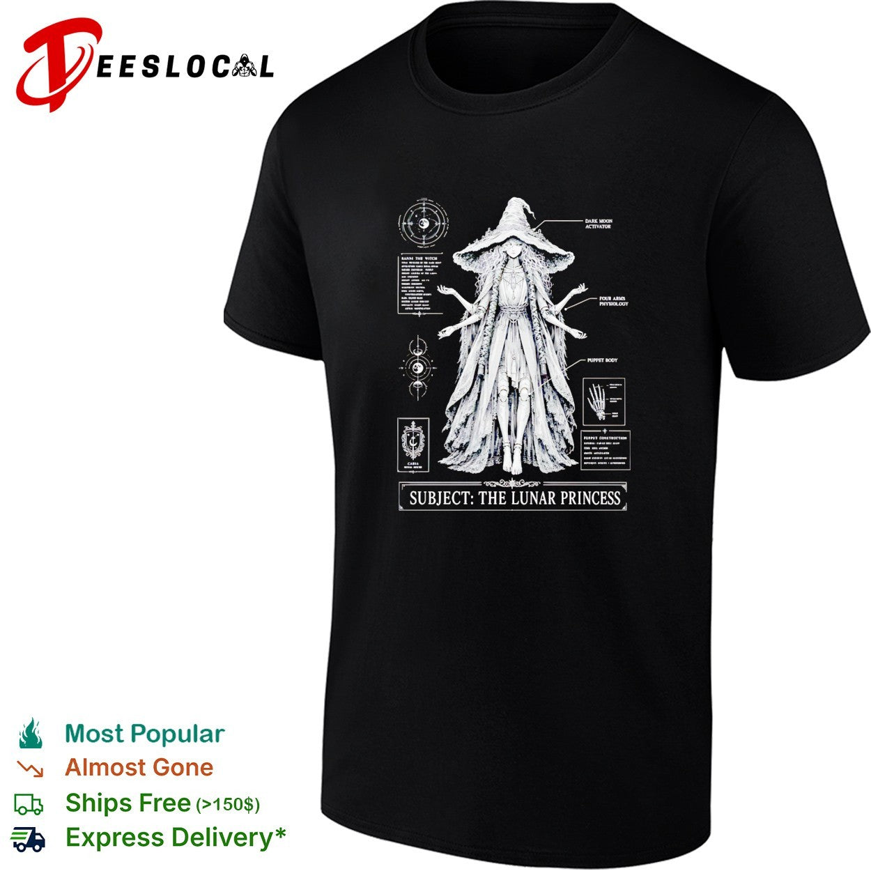 Subject the lunar princess schematic shirt