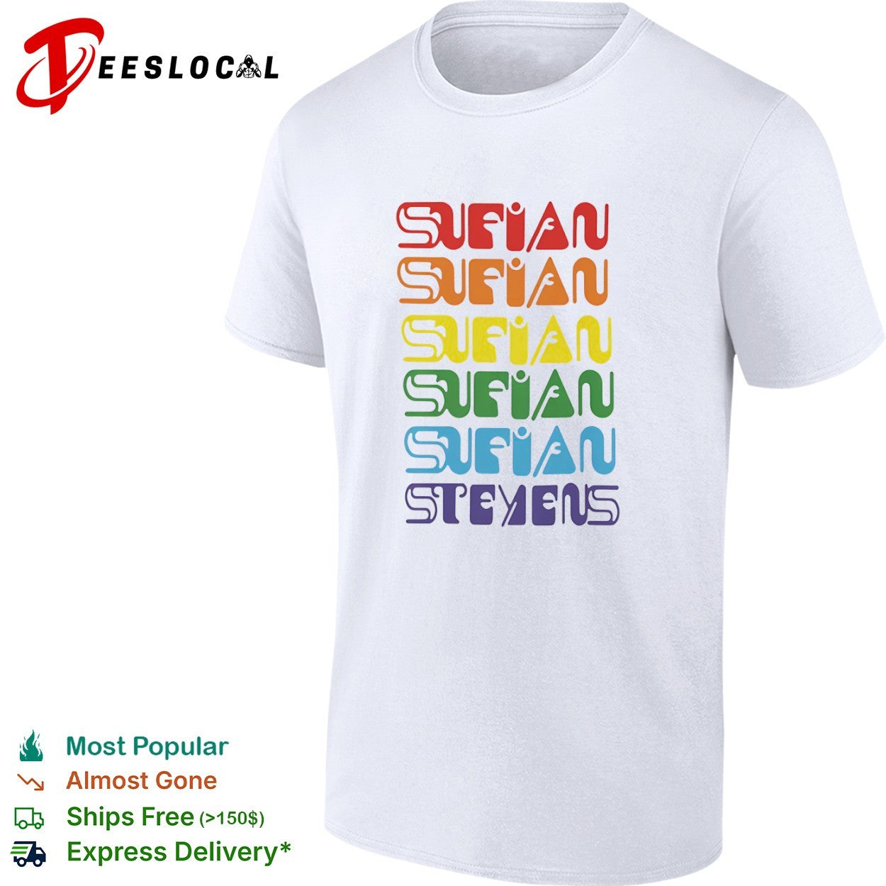 Sufian Stevens colorful retro shirt