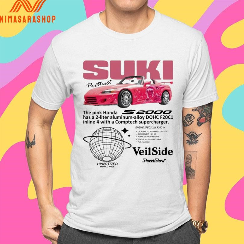 Suki Prettiest S2000 The Pink Honda Has A 2-Liter Aluminum-alloy Hohc F20c1 Inline 4 With A Comptech Supercharger Shirts