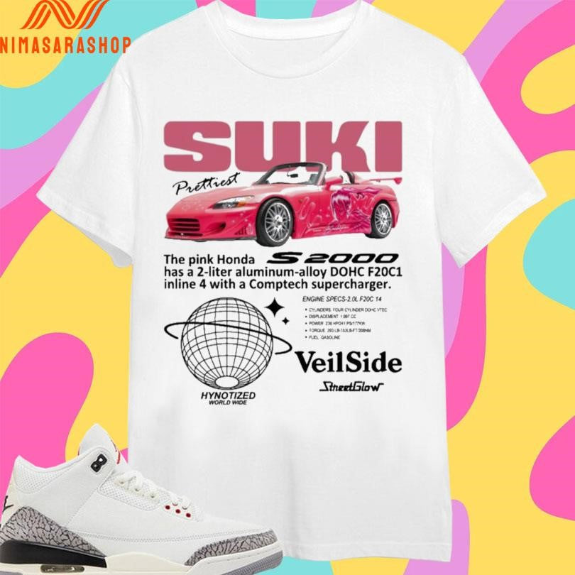Suki Prettiest S2000 The Pink Honda Has A 2-Liter Aluminum-alloy Hohc F20c1 Inline 4 With A Comptech Supercharger Shirts