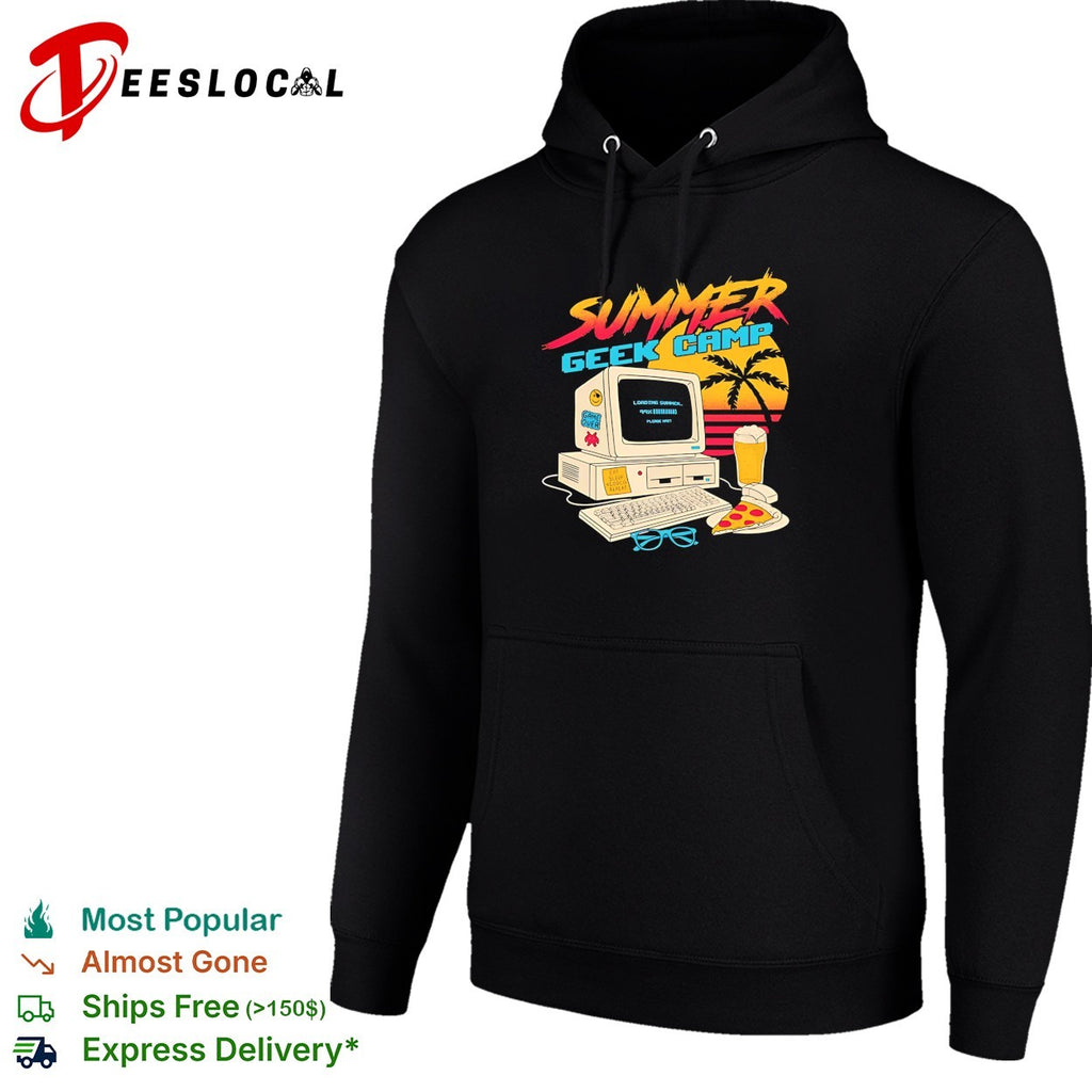 Summer Geek Camp loading summer eat sleep code repeat game over retro gaming shirt