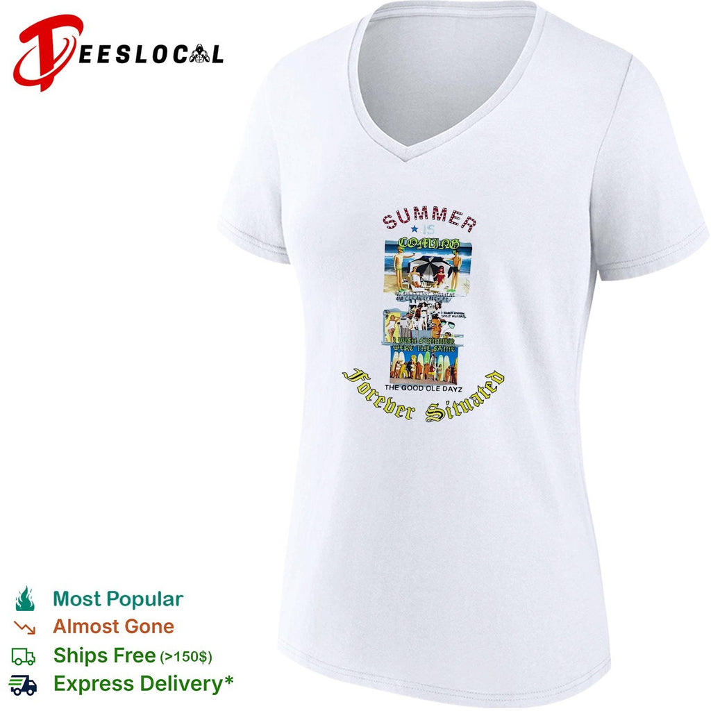 Summer is coming forever situated beach collage shirt
