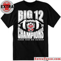 Summit Sportswear Texas Tech Red Raiders Black 2025 Big 12 Football Champions NUMBER ONE FOOTBALL Shirt