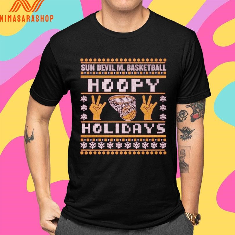 Sun Devil M Basketball Hoopy Holidays Christmas 2025 Shirts