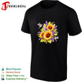Sunflowers and Hummingbirds Floral Nature Botanicalart Illustration shirt