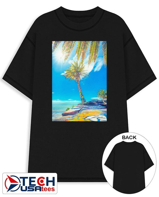 Sunken City palm tree shirt