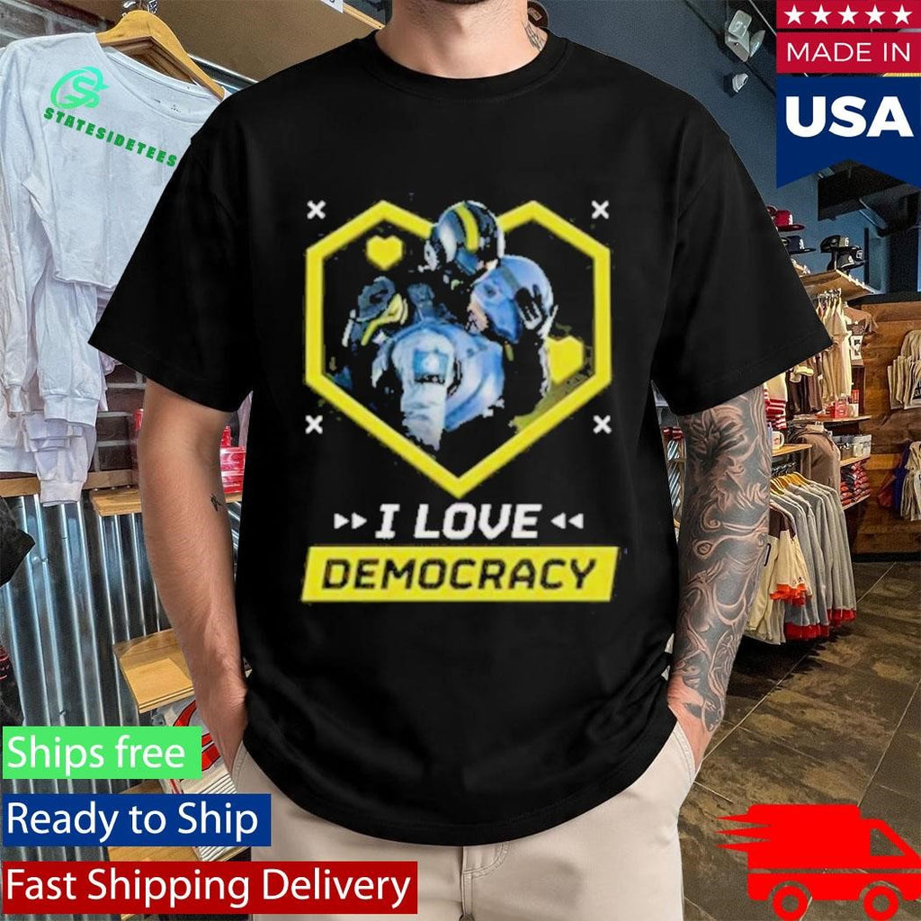 Super Earth Salute S.E.S I Love Democracy T-Shirt
