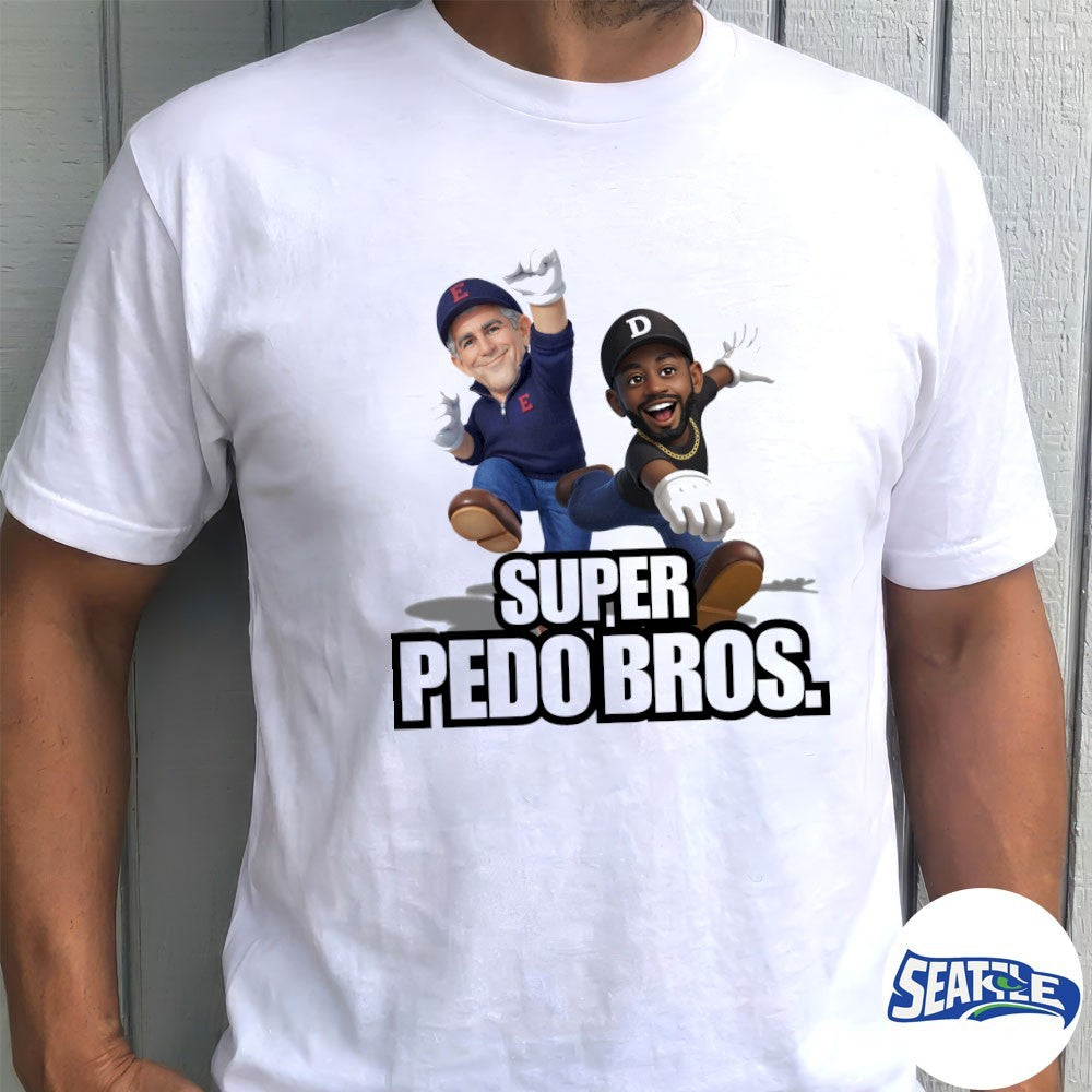 Super Pedo Bros Jeffrey Epstein and Sean Diddy Combs t-shirt