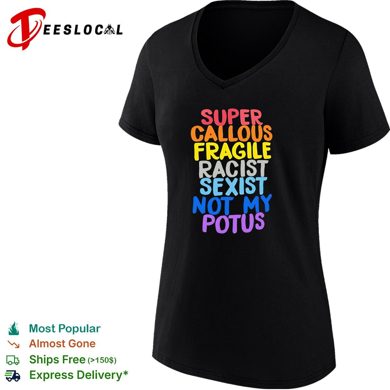 Super callous fragile racist sexist not my potus colorful vintage shirt