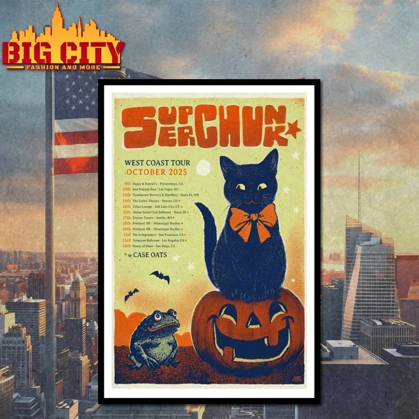 SuperChunk West Coast Tour 2025 Poster Shirt