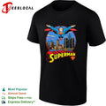 Superman Detroit Skyline Metropolis DC Comics Logo Retro Comic Book shirt