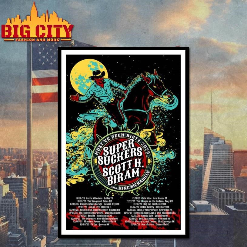 Supersuckers And Scott H. Biram Tour Poster Shirt