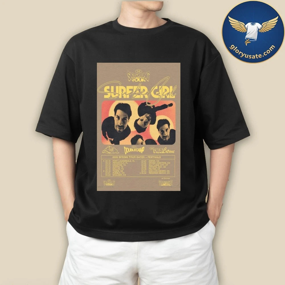 Surfer Girl The Skydiving Tour 2026 Poster Shirt