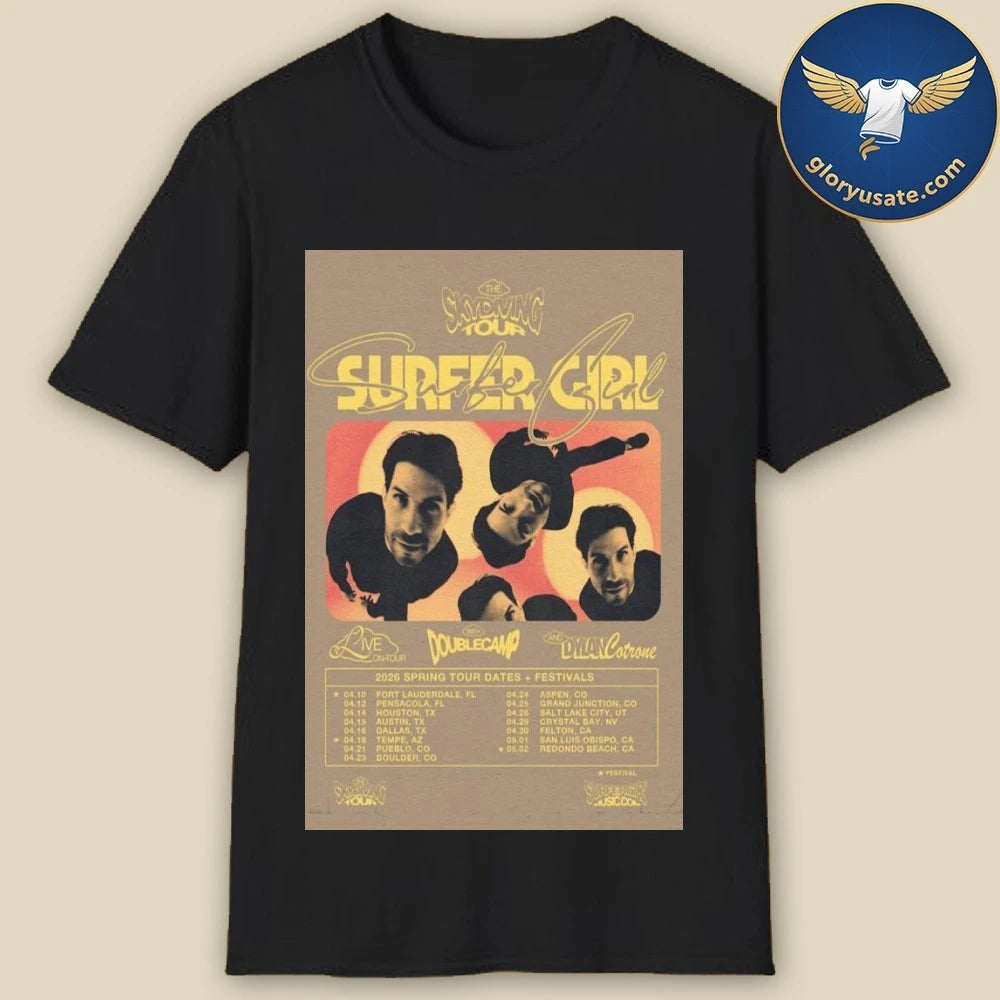 Surfer Girl The Skydiving Tour 2026 Poster Shirt