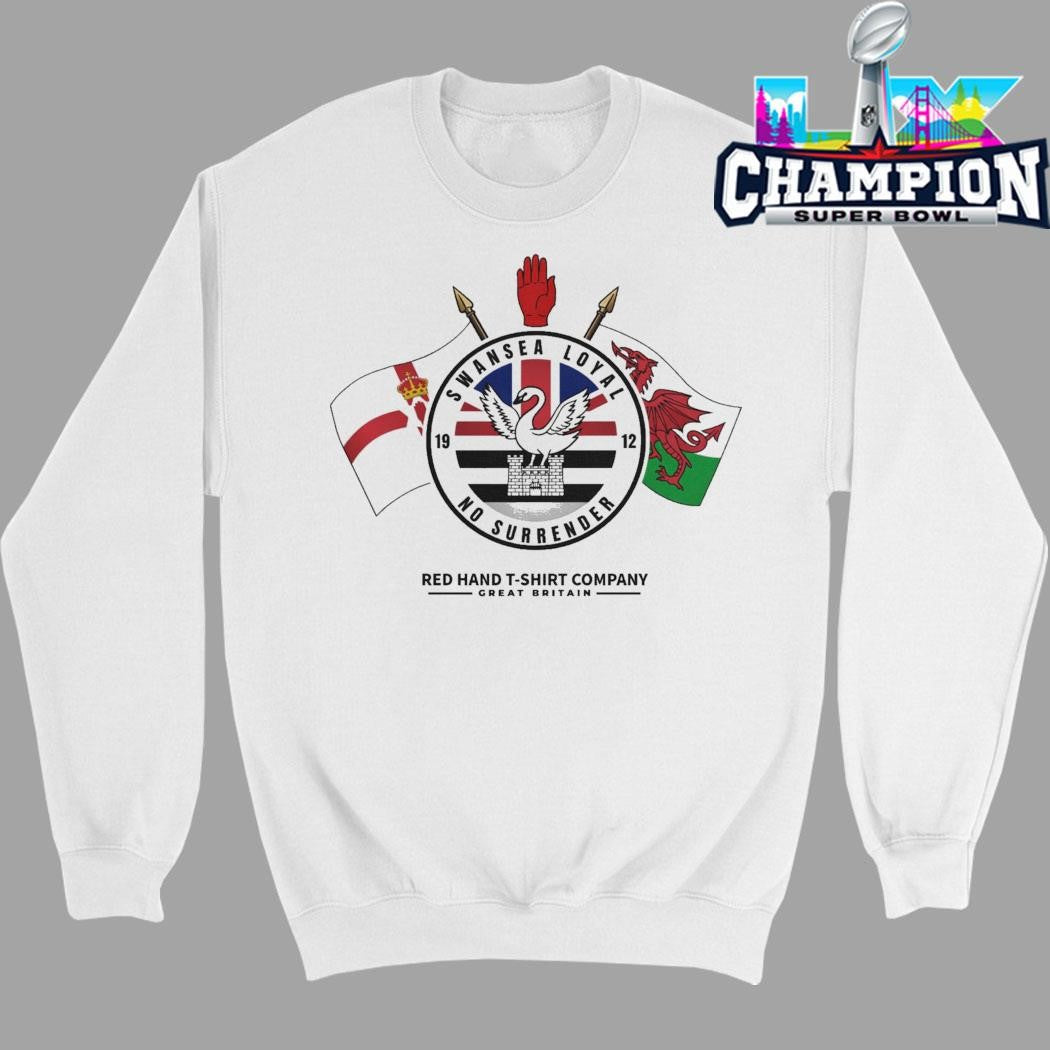 Swansea Loyal No Surrender Red Hand T-Shirt Company Shirt