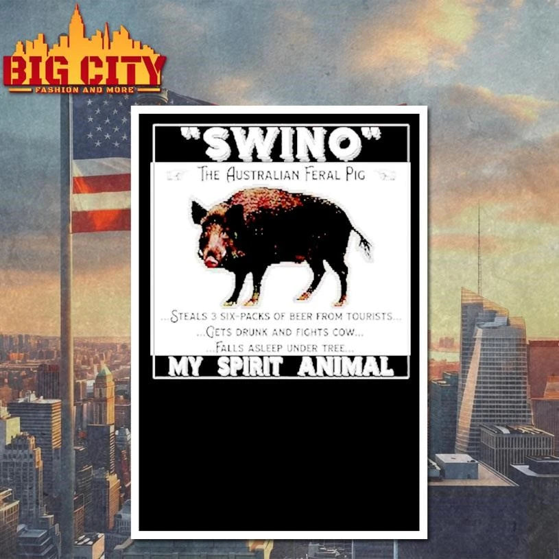 Swino The Australian Feral Pig My Spirit Animal Graphic Shirt