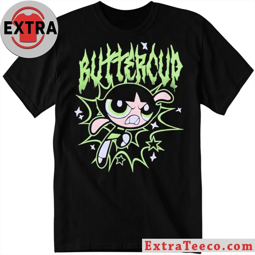 T-shirt printed with the character Buttercup from the popular animated series The Powerpuff Girls