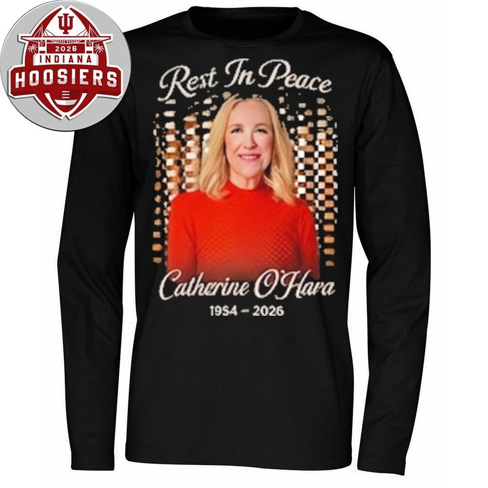 T-shirts printed with messages commemorating Catherine O’Hara 1954-2026