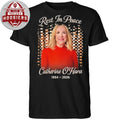 T-shirts printed with messages commemorating Catherine O’Hara 1954-2026