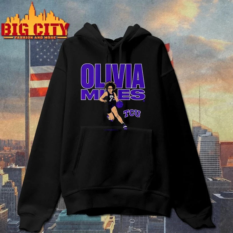 TCU Basketball Olivia Miles Name Pose shirt