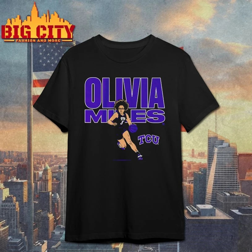 TCU Basketball Olivia Miles Name Pose shirt