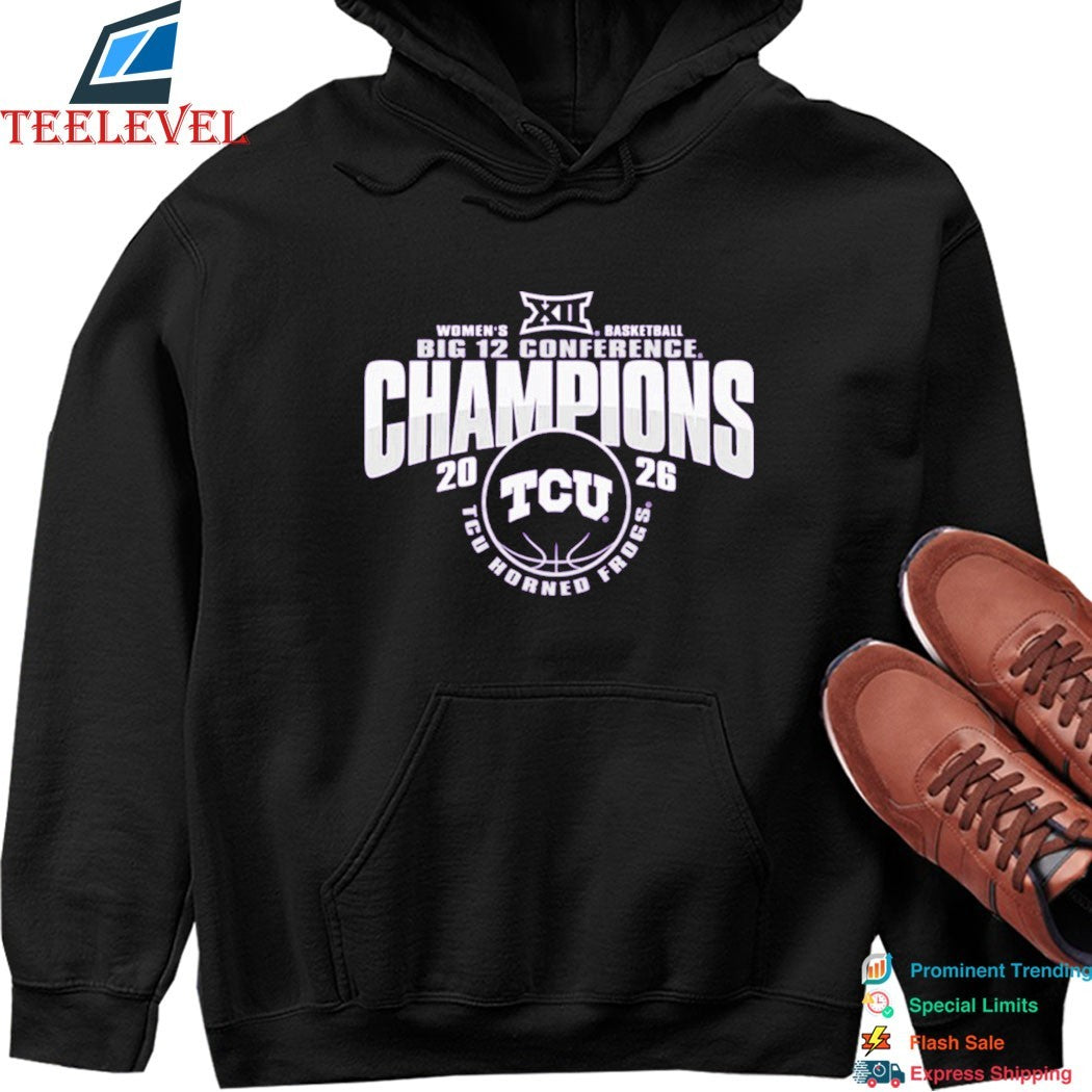 TCU Horned Frogs 2026 Big 12 Conference Women’s Basketball Regular Season Champions T-shirts
