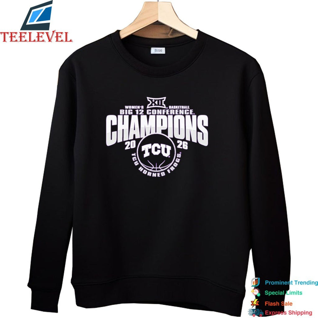 TCU Horned Frogs 2026 Big 12 Conference Women’s Basketball Regular Season Champions T-shirts