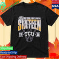 TCU Horned Frogs 2026 NCAA Women’s Basketball Tournament March Madness Sweet 16 Court Shot T-Shirt