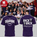 TCU Horned Frogs Big12 Champions 2026 Back2Back Two Sided Shirt