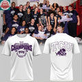 TCU Horned Frogs Women’s Basketball 2026 Big 12 Champions Logo Two Sided T-Shirt