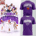 TCU Horned Frogs Women’s Basketball Big 12 Conference Champions 2026 Back 2 Back Logo Two Sided T-Shirt