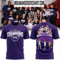 TCU Women’s Basketball 2026 Big 12 Champions Logo Two Sided Hoodie T-Shirt