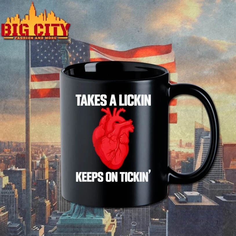 Takes A Lickin Keeps On Tickin Heart shirt