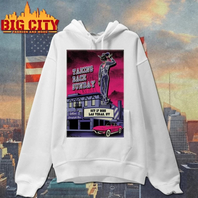 Taking Back Sunday Las Vegas Oct 17 2025 Poster Shirts