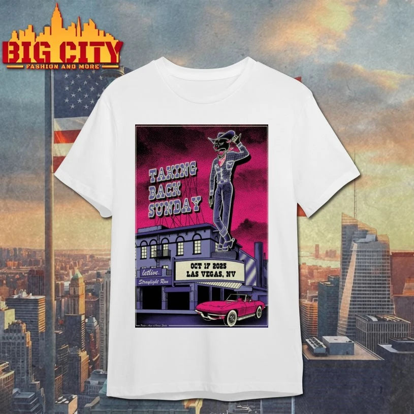 Taking Back Sunday Las Vegas Oct 17 2025 Poster Shirts