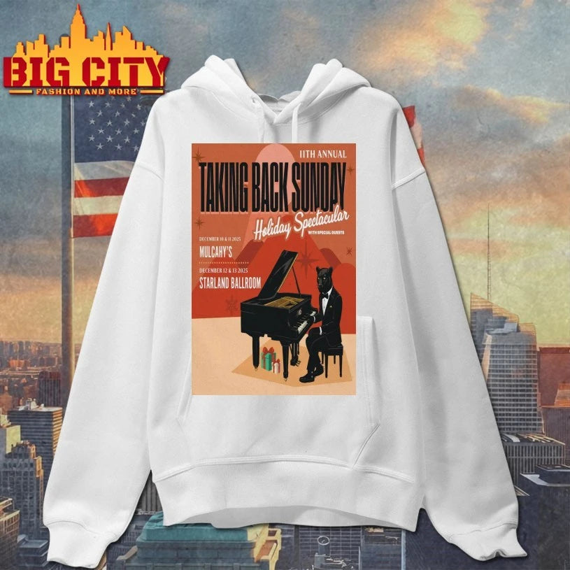 Taking Back Sunday Tour December 2025 11th annual Holiday Spectacular New Poster shirt