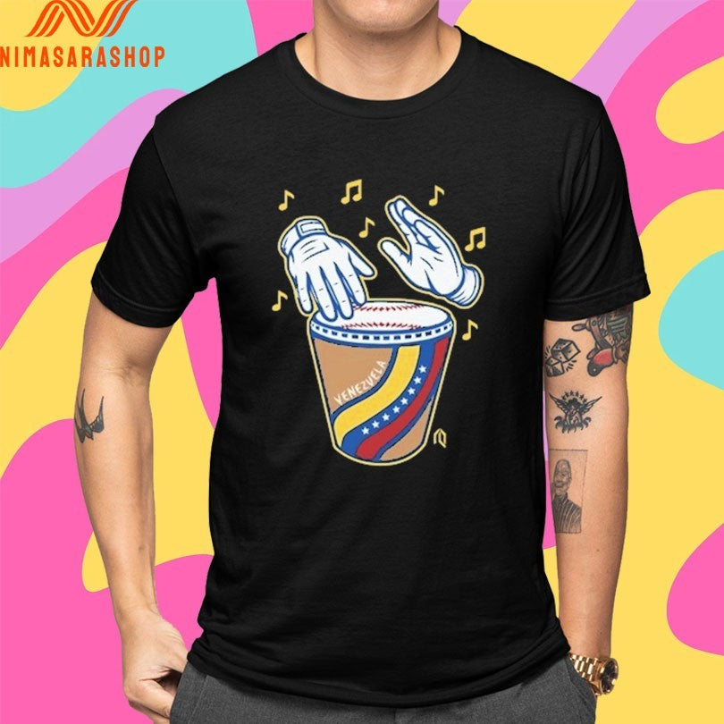 Tambor Béisbol Venezuela Flag Baseball Shirts