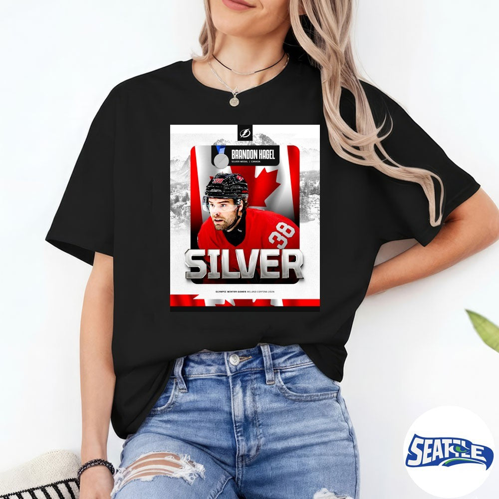 Tampa Bay Lightning Brandon Hagel Silver Medal Canada Olympic Winter Games Milano Cortina 2026 Poster shirt