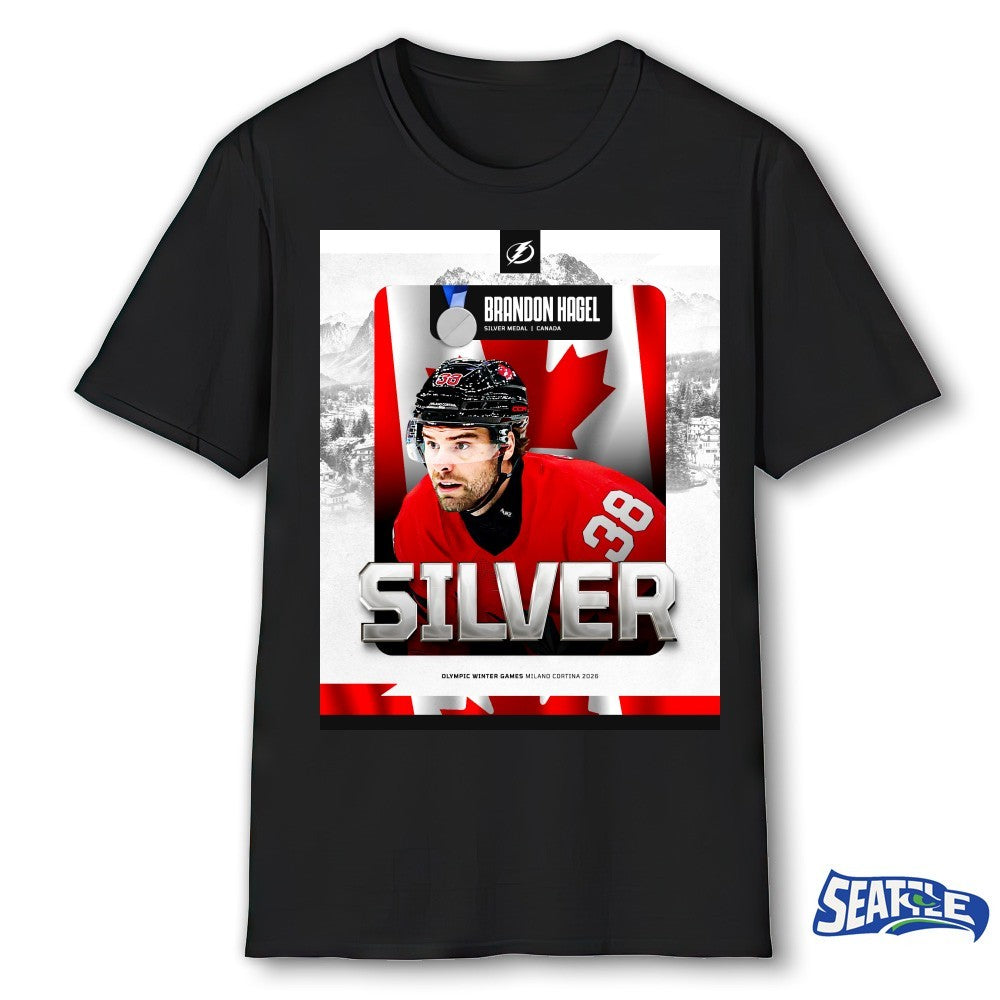 Tampa Bay Lightning Brandon Hagel Silver Medal Canada Olympic Winter Games Milano Cortina 2026 Poster shirt