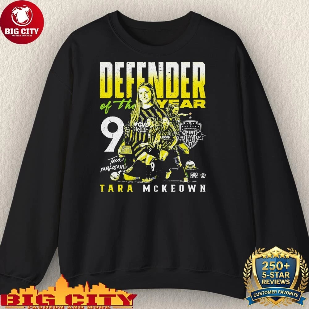 Tara McKeown Washington Spirit 2025 Defender Of The Year signature shirt