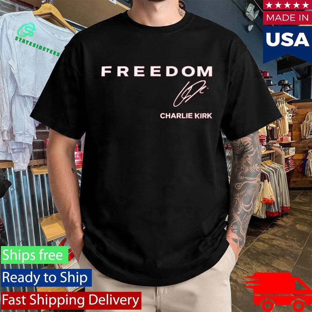 Target Employee Wearing Charlie Kirk Red Freedom Shirt
