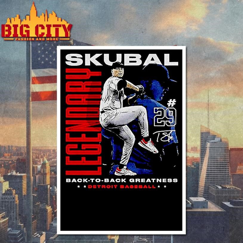 Tarik Skubal Detroit Tigers Baseball Mlb Back To Back Greatness 29 Signature Shirt