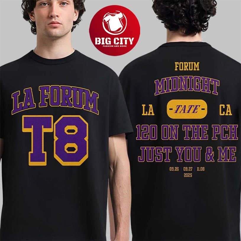 Tate McRae Los Angeles 2025 Event Two Sided Shirt