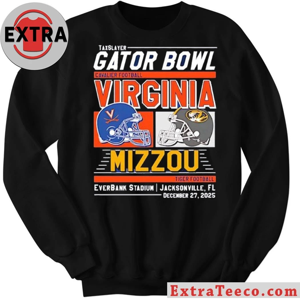 TaxSlayer Gator Bowl 2025 between the Virginia Cavaliers and the Missouri Tigers EverBank Stadium in Jacksonville, Florida, USA. Saturday, December 27, 2025 T-Shirt