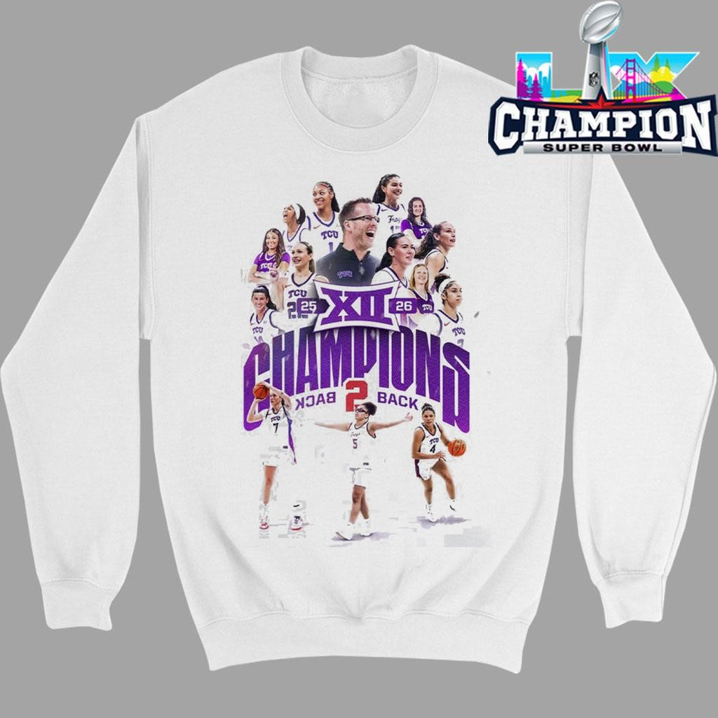 Tcu Horned Frogs Women’s Basketball Back To Back Big 12 Conference Champions Shirt