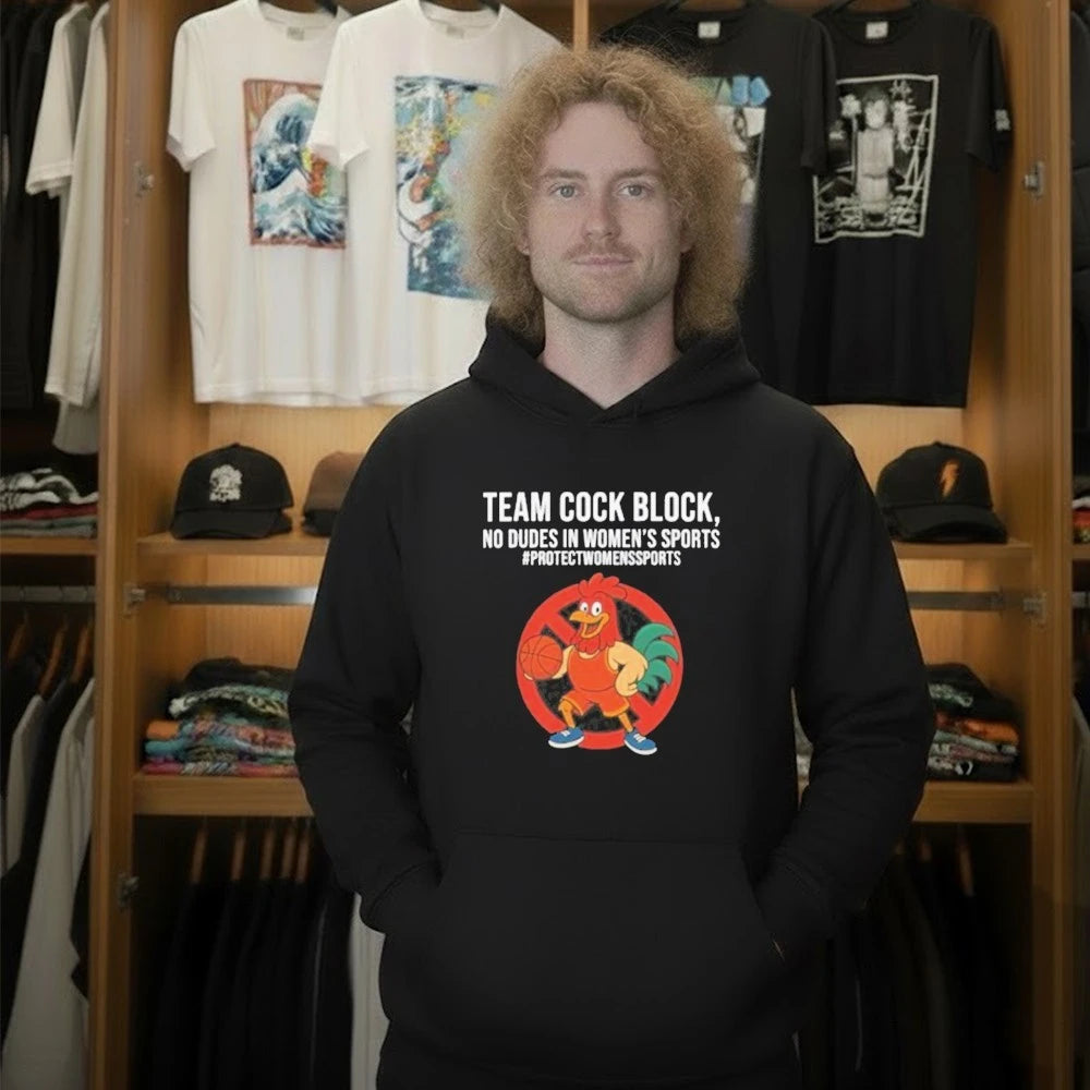 Team Cock Block No Dudes In Women’s Sports Shirt