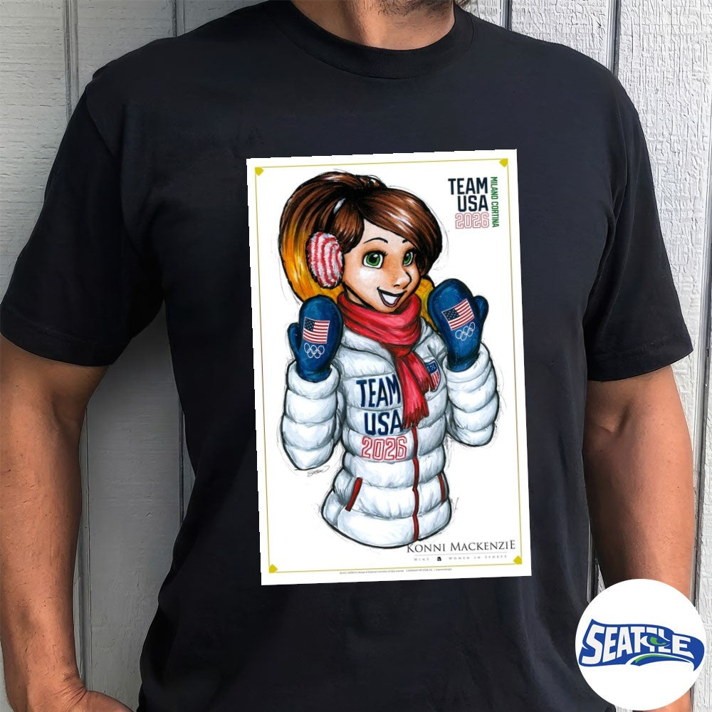 Team USA 2026 Winter Olympics Women in Sports Konni Mackenzie Poster shirt