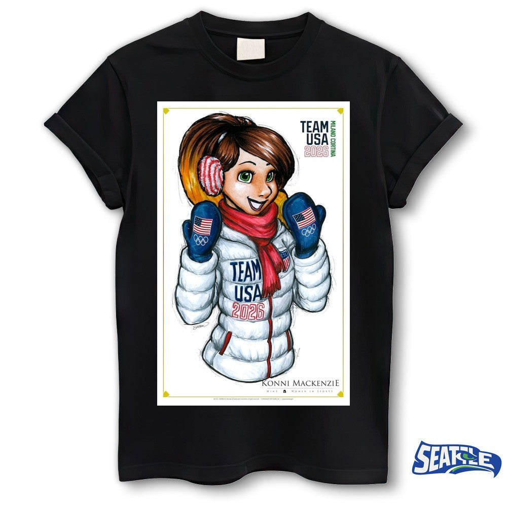 Team USA 2026 Winter Olympics Women in Sports Konni Mackenzie Poster shirt