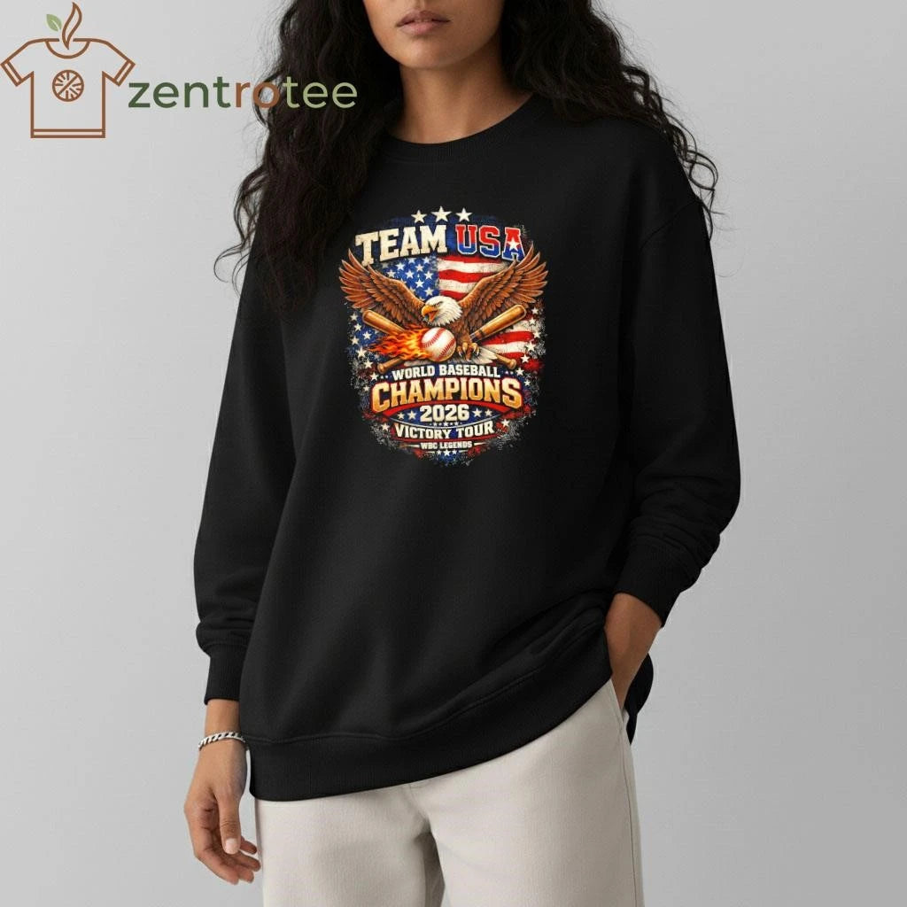 Team USA 2026 World Baseball Classic Champions Eagle Baseball Victory Shirt