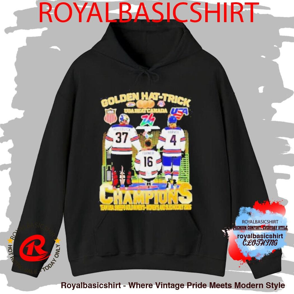 Team USA Hockey Golden Hat Trick Champions 2026 Men’s Women’s and Sled Shirt